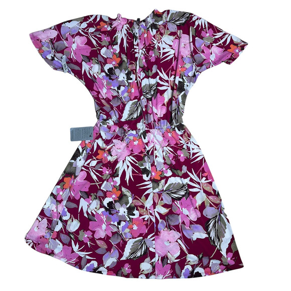 Maggy London Floral Dress Size 2 NWT Berry Pink - Picture 3 of 13